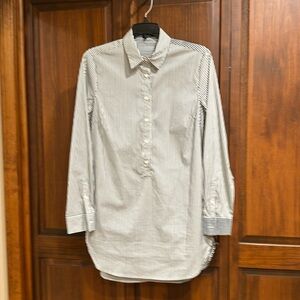 J McLaughlin, extra small blue and white pinstripe shirt